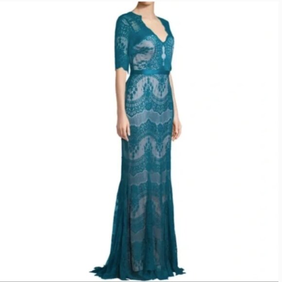 Catherine Deane Kelly Tulle and Lace Illusion Dress Gown, Size 4 - Picture 2 of 10